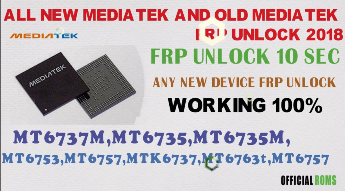 MTK Mediatak All new Frp Unlock using sp Tool