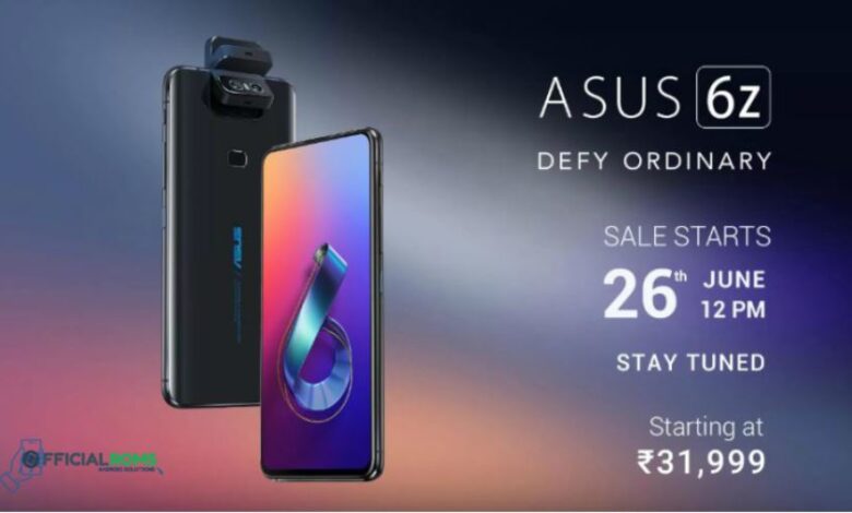 Asus 6z with 48-megapixel 'flip camera' launched in India; price starts at Rs. 31,999: Sale open 26 July