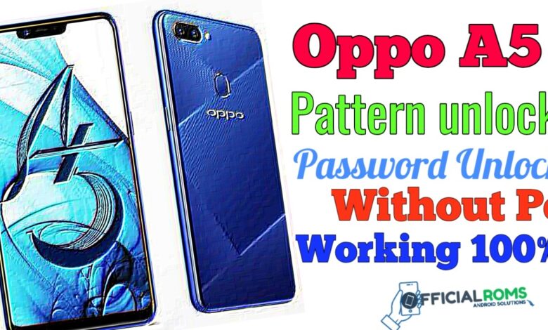 Oppo A5 CPH1809 Pattern Unlock Password Unlock 2024
