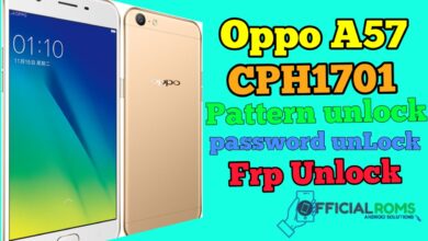 Oppo A57 CPH1701 Pattern Unlock & Frp Without Box Oppo A57 Pattern