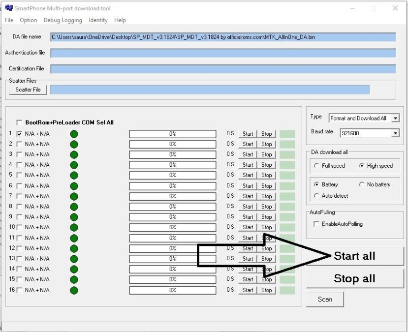 How to use SP MultiPort Download Tool 7 Multi SP Flash Tool