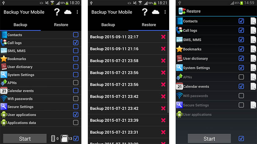 android full backup backup app data  android without root