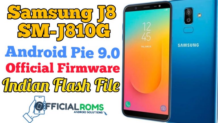 Samsung J8 SM-J810G 9.0 Official Firmware Indian File
