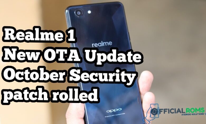 Realme 1 New OTA Update October Security patch rolled:CPH1861EX_11_C.45