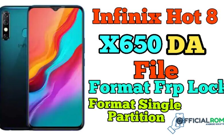 Infinix Hot 8 Lite X650 DA File FRP Solution 2024