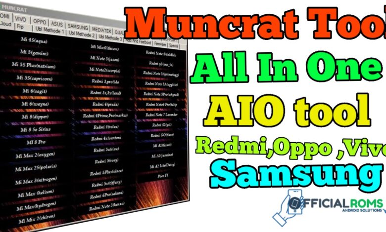 MUNCRAT All IN One AIO Tool V1.0 Redmi Oppo Vivo Samsung