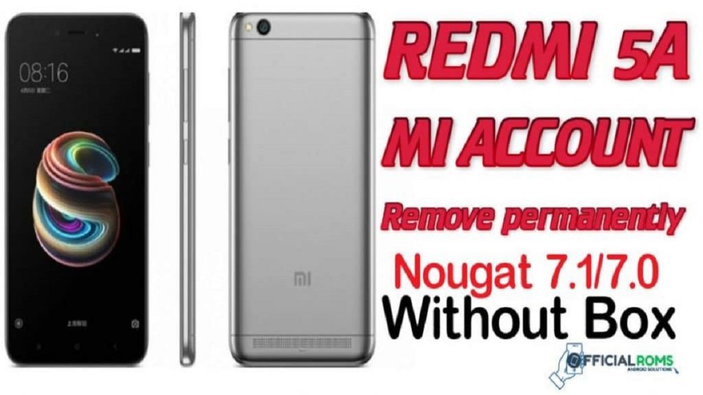 Redmi 5A Mi Account Remove permanently MIUI 12 2023