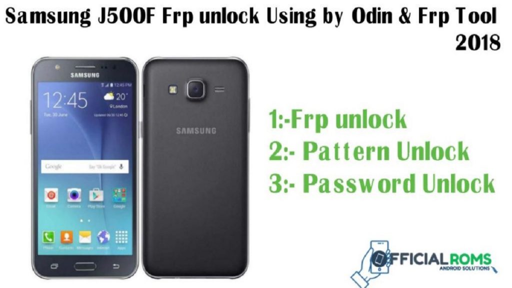 Samsung J500F FRP unlock Using by Odin & Frp Tool 2023