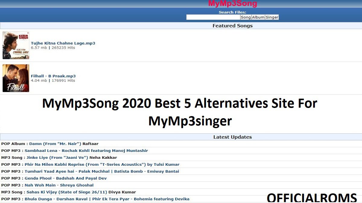 MyMp3Song 2020 Best 5 Alternatives Site For MyMp3singer