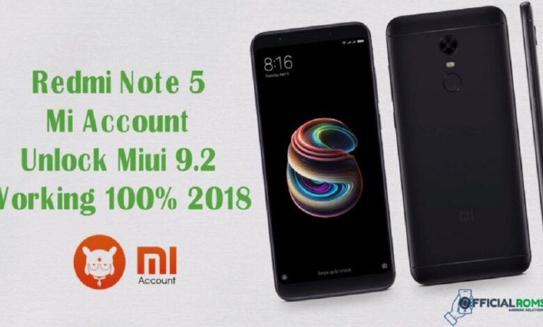 Redmi Note 5 MIUI 12 Mi Account Remove
