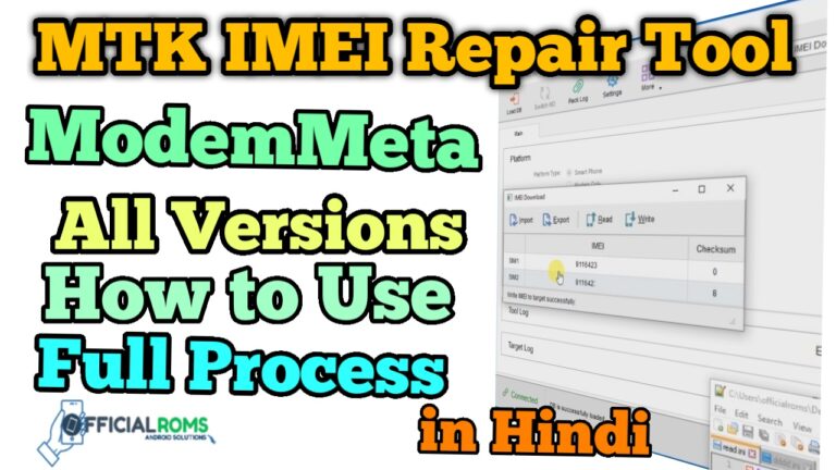 MTK IMEI repair tool ModemMETA All Version MediaTek CPU