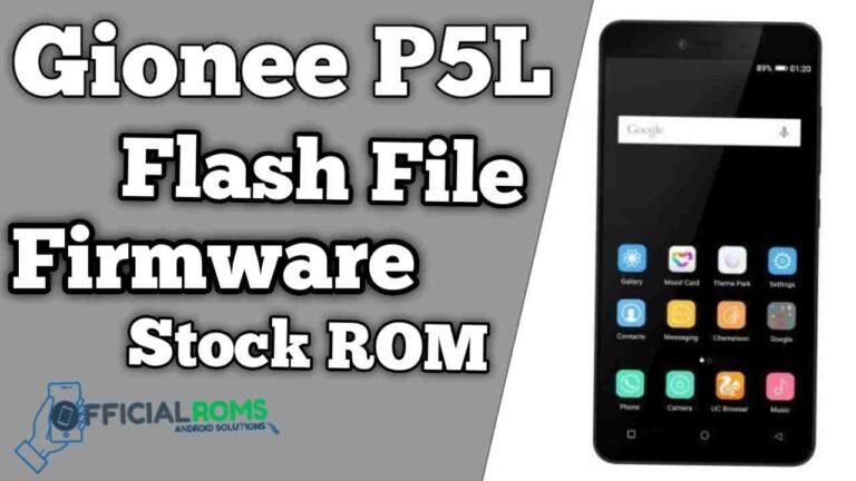 Gionee P5L Flash File Firmware (Stock ROM)
