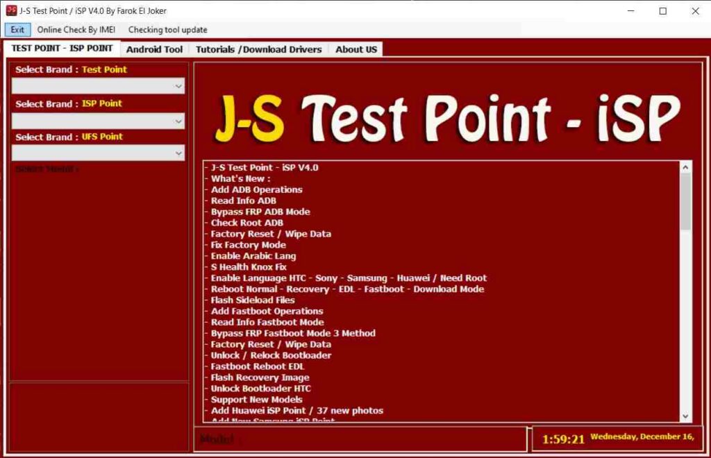 JS Test Point-iSP v4.0 tool 