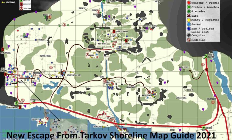 New Escape From Tarkov Shoreline Map Guide 2021