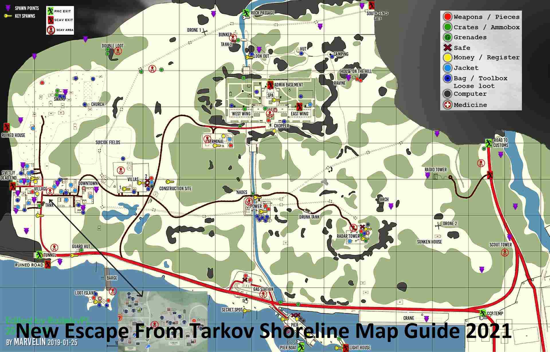 Escape From Tarkov Shoreline Map Guide January 2024