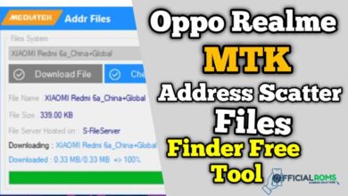 OPPO Realme MTK Address Flash Scatter Files Finder Free Tool