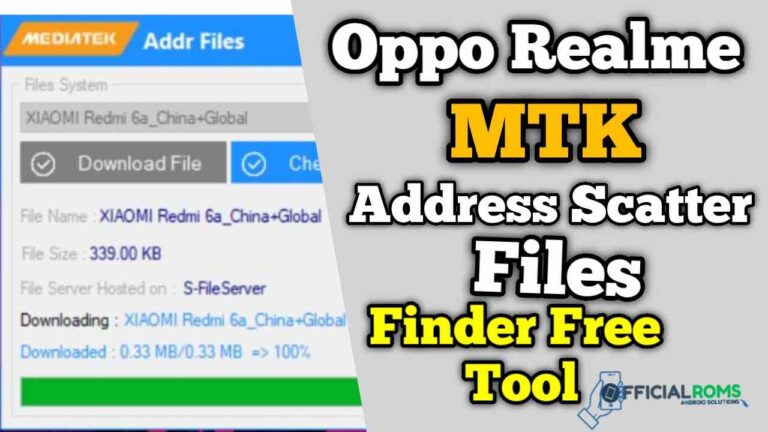 OPPO Realme MTK Address Flash Scatter Files Finder Free Tool
