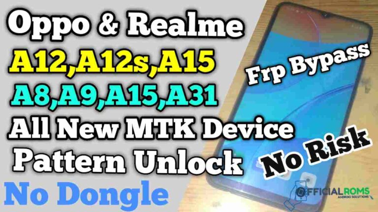 Oppo A15 CPH2185 Pattern Unlock Without Dongle No Risk