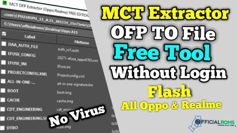 How to MCT Extract OFP File Using Free Tool | All Oppo & Realme