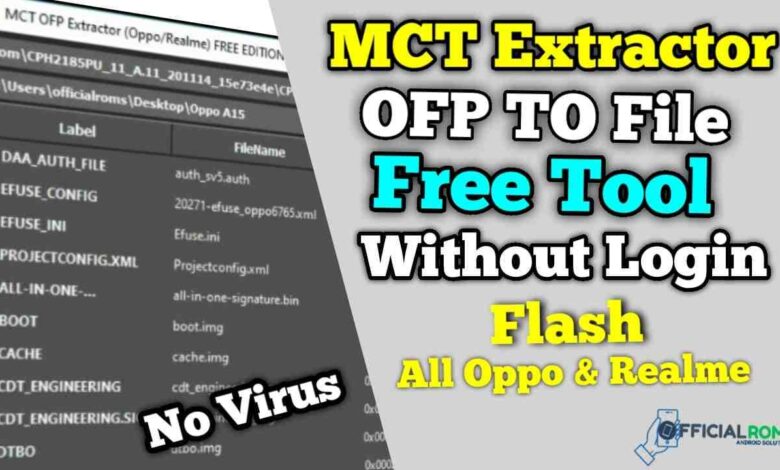 How to MCT Extract OFP File Using Free Tool | All Oppo & Realme