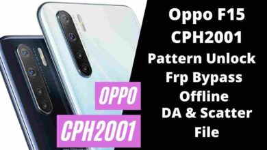 Oppo F15 Pattern Unlock DA & Scatter File Sp Tool