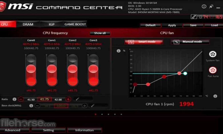 MSI Command Center Analysing your Laptop & PC
