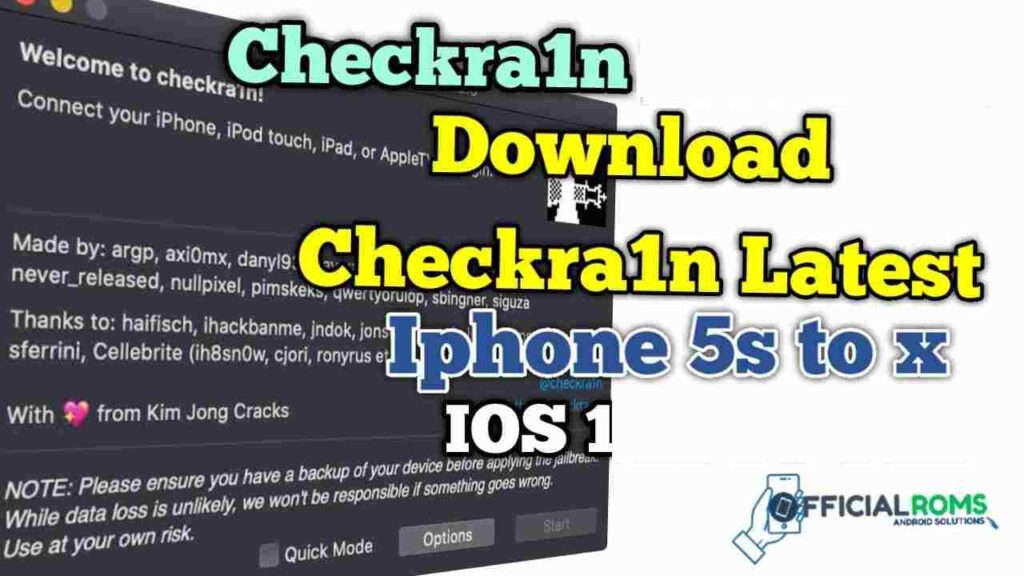 Download Latest Checkra1n 0.12.3 Beta | iphone 5s to X IOS 12 to 14.5.2