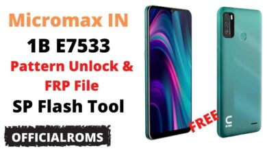 Micromax IN 1B E7533 Pattern Unlock & FRP File SP Flash Tool