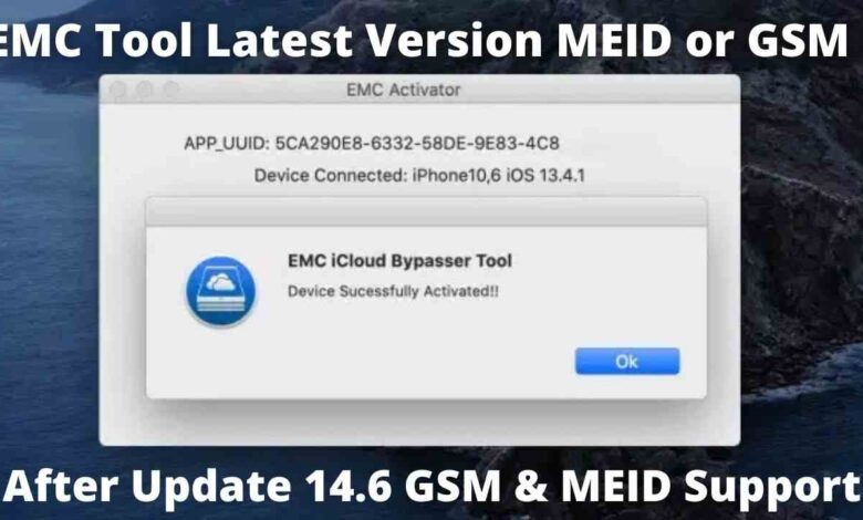 EMC MEID Or GSM Both icloud Bypass Tool After Update 14.8