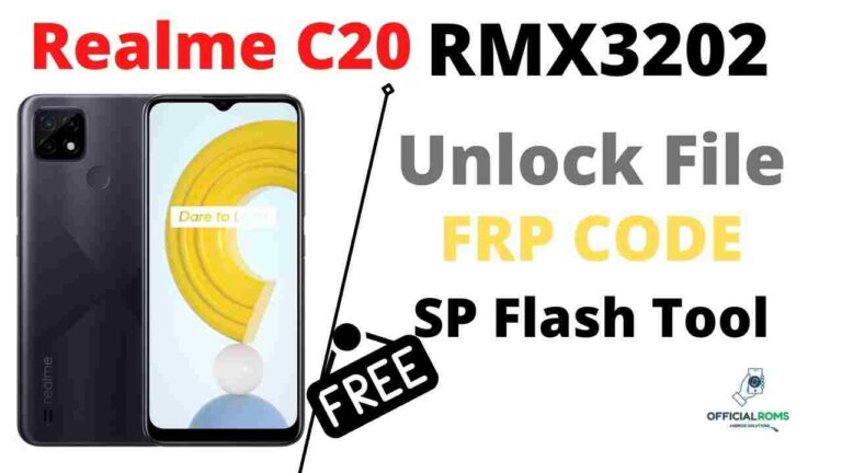 Realme C20 Unlock File & Frp File, Factory Reset SP Flash Tool