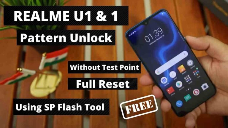 Realme U1 RMX1833 Unlock File & Frp File, Factory Reset SP Flash Tool