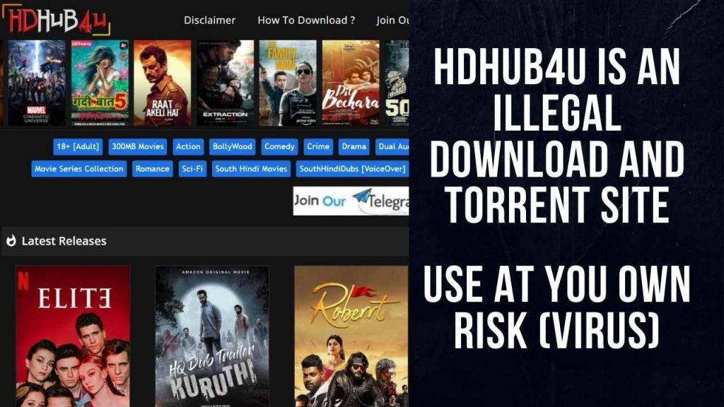 HDHub4U is an illegal download and torrent site