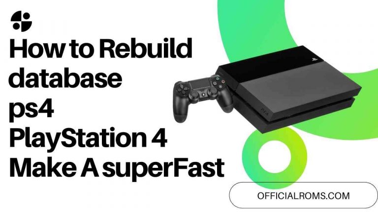 How to Rebuild database ps4 PlayStation 4 Make A superFast