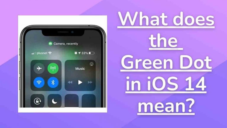 What does the Green Dot in iOS 14 mean?