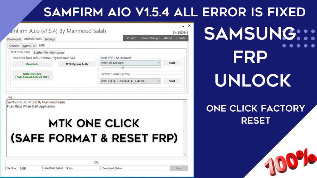 SamFirm V2.1 MTK Bypass Samsung Latest FRP