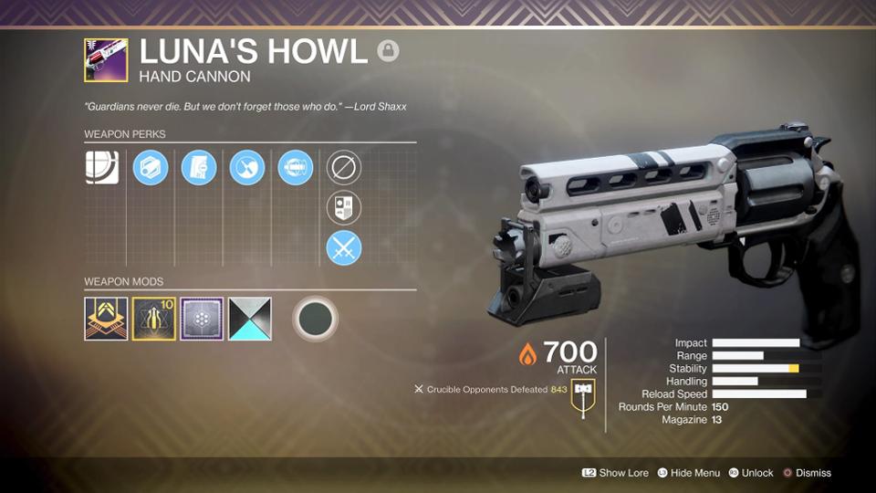 luna's howl quest in Pain and Guilt