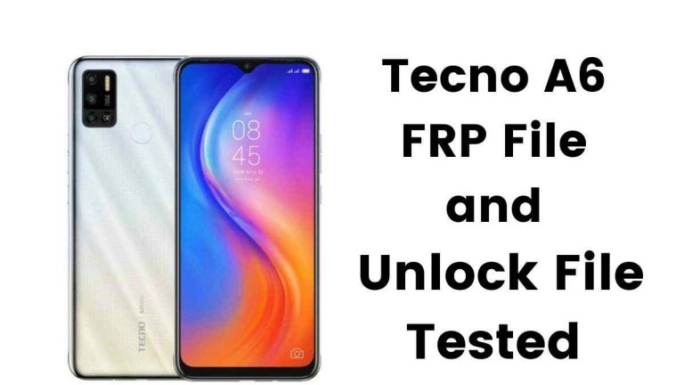 Tecno A6 FRP File and Unlock File Tested SP Flash Tool