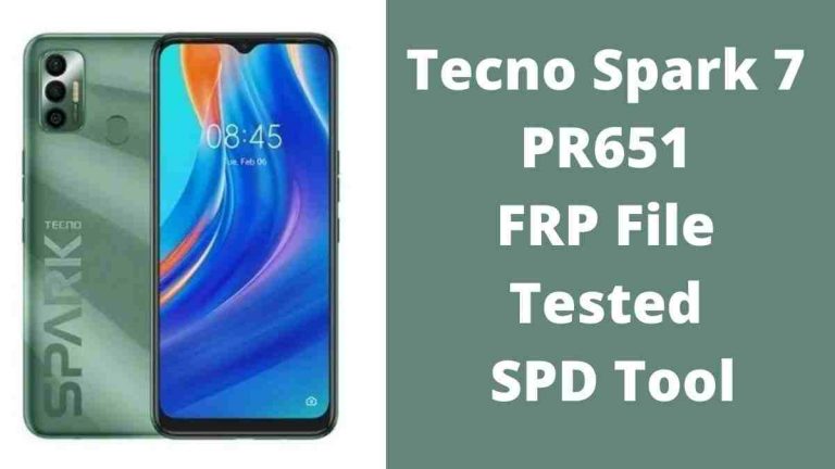 Tecno Spark 7 PR651 FRP File Tested SPD Tool
