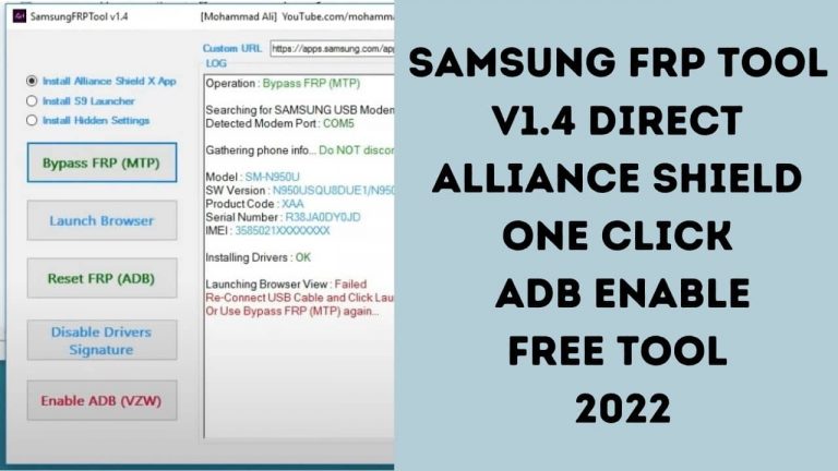 Samsung FRP Tool v1.4 Direct Alliance Shield One Click ADB Enable