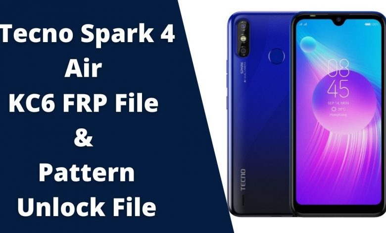 Tecno Spark 4 Air KC6 FRP File & Pattern Unlock File