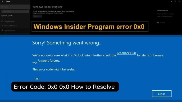 Error Code: 0x0 0x0 How to Resolve the 0x0 0x0 Error on Windows?
