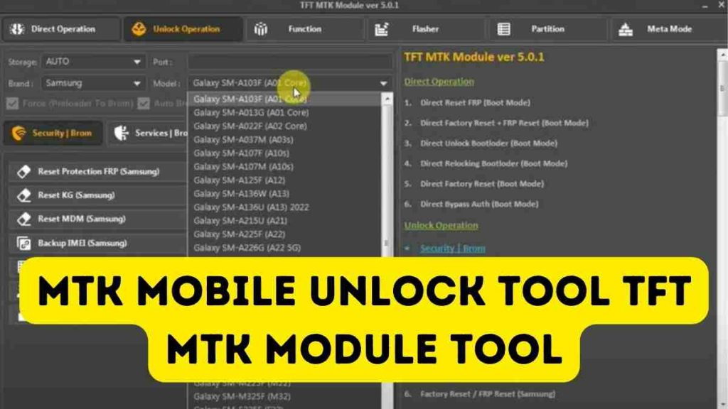 Latest All New MTK Mobile Unlock Tool TFT MTK Module Tool