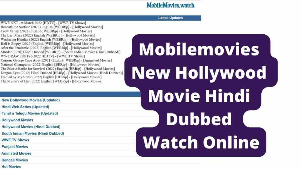 Mobilemovies 2022 New Hollywood Movie Hindi Dubbed Watch Online