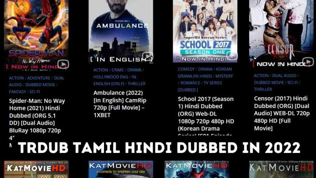 Trdub.net 2022 Tamil Telugu Hindi Hollywood Trdub