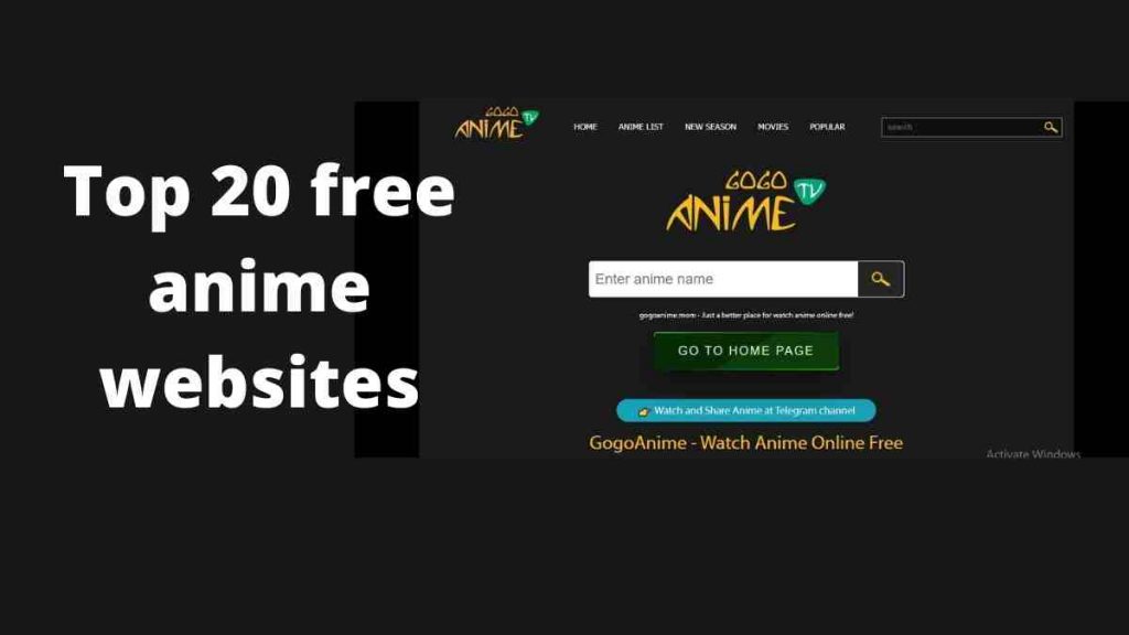Free anime websites