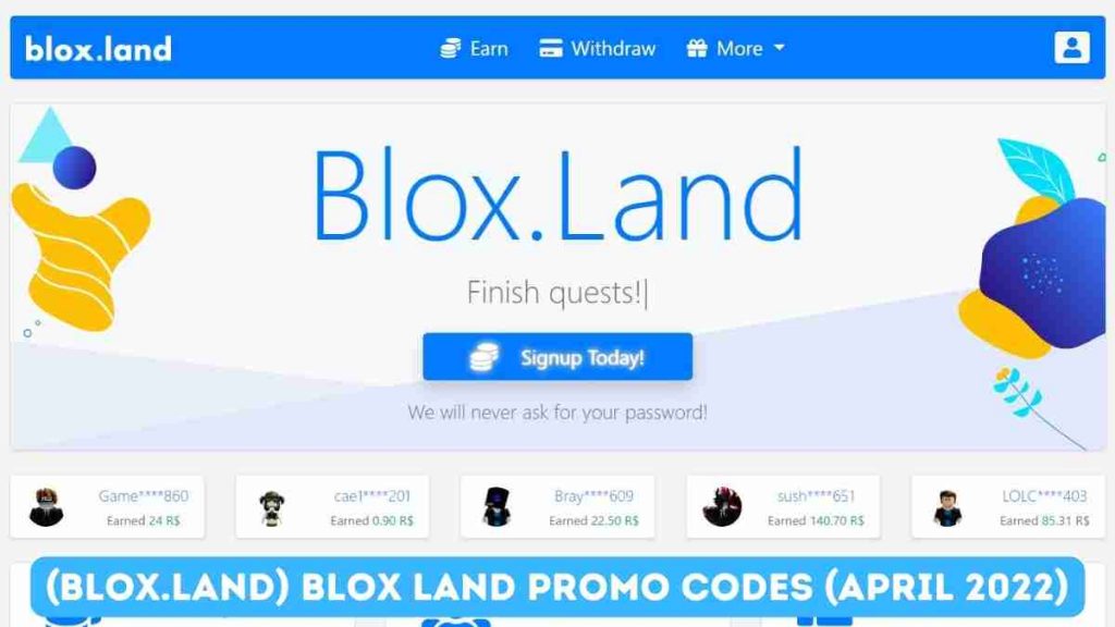 List of (Blox.Land) blox land promo codes (April 2022)