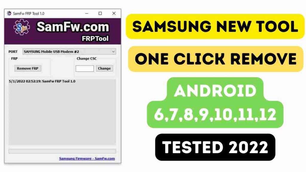 SamFw Tool V3.1 One Click FRP Reset Android 8,9,10,11,12 free Tool
