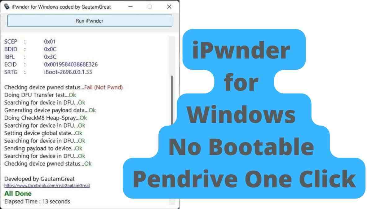 DFU to iPwnder for Windows
