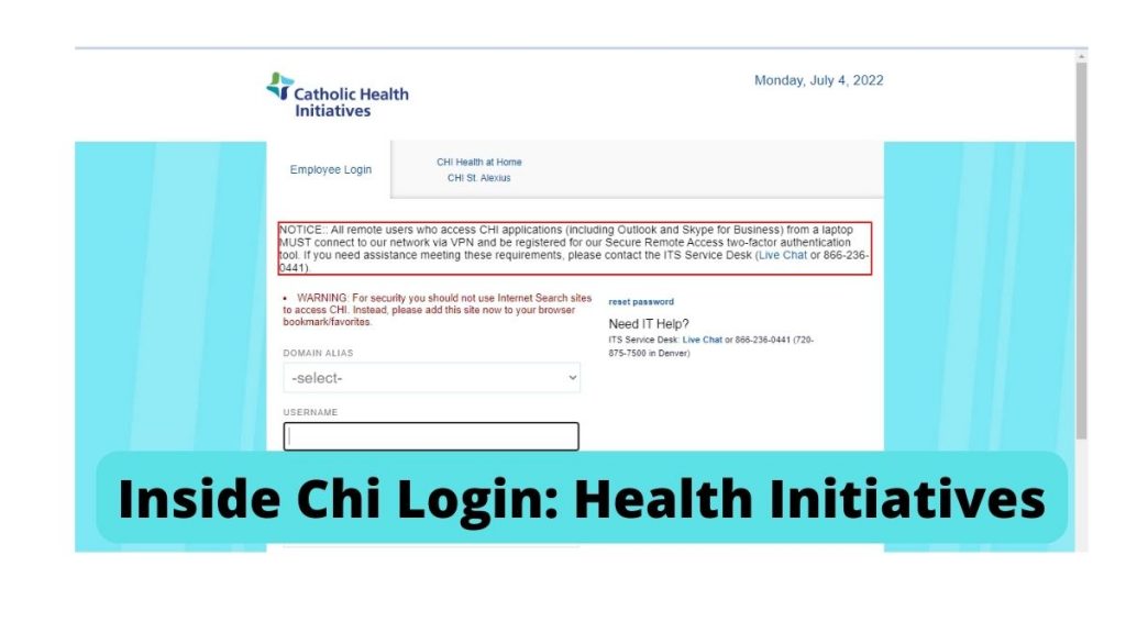 Inside Chi Login: catholichealth.net Catholic Health Initiatives