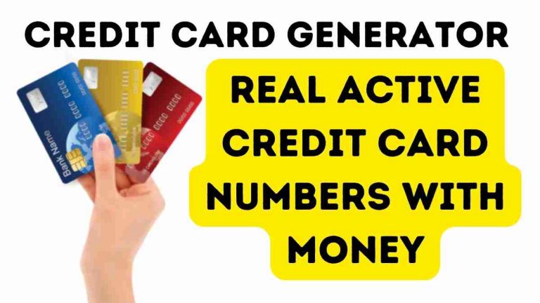 Credit card generator Real active credit card numbers with money